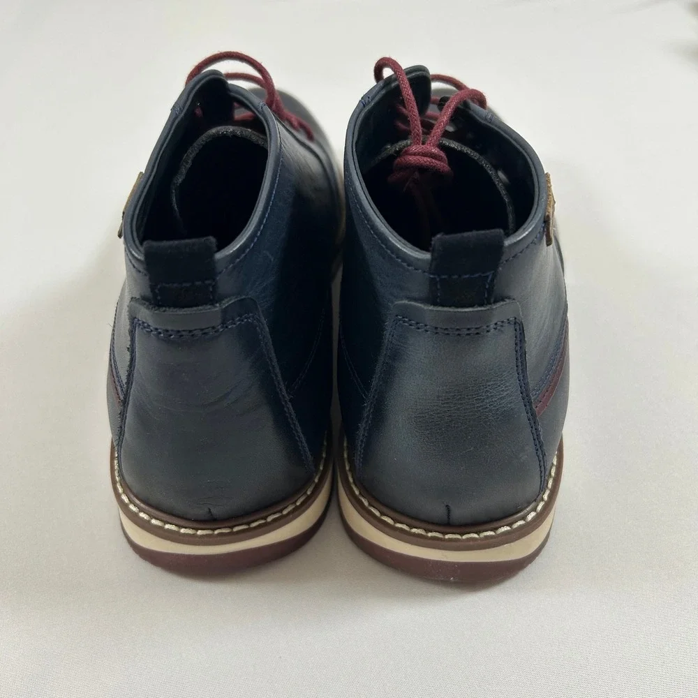 Pikolinos Chukka Boots Berna Mens 45 /11-11.5 Navy Blue Leather Lace Up M8J-8127